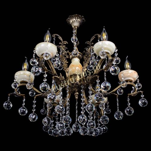 Люстра бронзовая Алфея Оникс №6/2 шар в Кирове Гусь Хрустальный