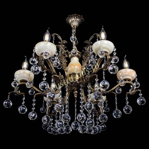 Люстра бронзовая Алфея Оникс №6/2 шар в Кирове Гусь Хрустальный