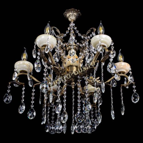 Люстра бронзовая Алфея Оникс №6 баден в Кирове Гусь Хрустальный