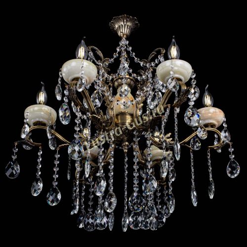 Люстра бронзовая Алфея Оникс №6 баден в Кирове Гусь Хрустальный