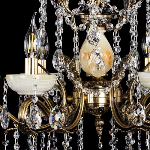 Люстра бронзовая Алфея Оникс №6 баден в Кирове Гусь Хрустальный