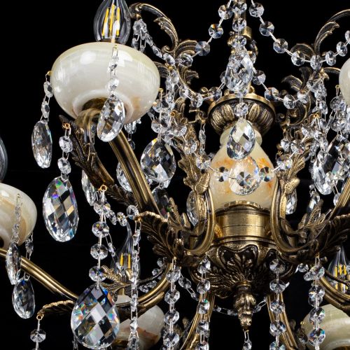 Люстра бронзовая Алфея Оникс №6 баден в Кирове Гусь Хрустальный