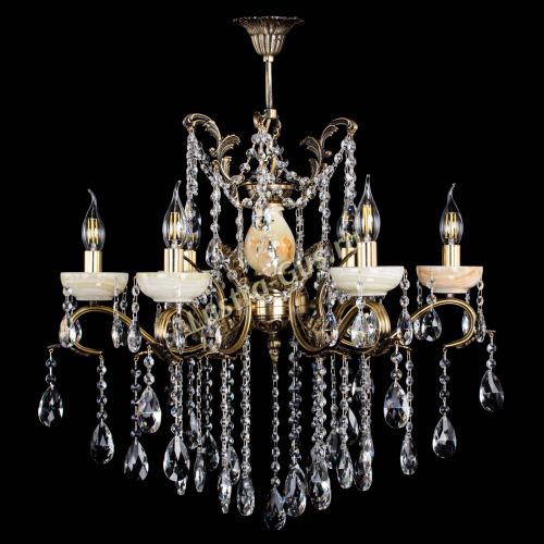 Люстра бронзовая Алфея Оникс №6 шар в Кирове Гусь Хрустальный