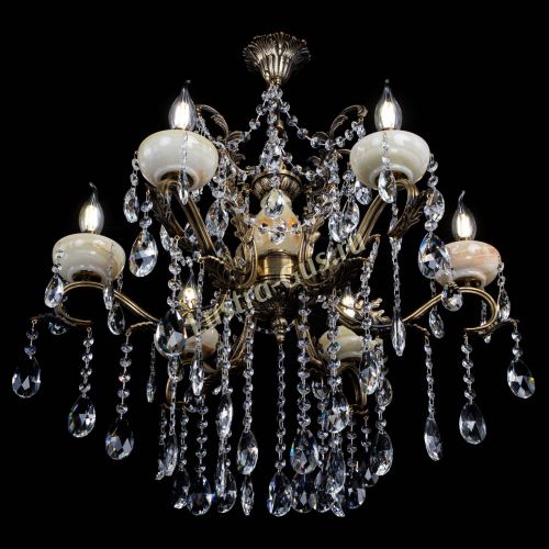 Люстра бронзовая Алфея Оникс №6 шар в Кирове Гусь Хрустальный