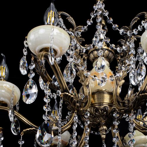 Люстра бронзовая Алфея Оникс №6 шар в Кирове Гусь Хрустальный