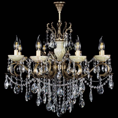 Люстра бронзовая Алфея Оникс №8 баден в Кирове Гусь Хрустальный