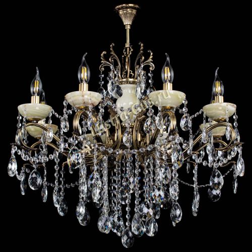 Люстра бронзовая Алфея Оникс №8 баден в Кирове Гусь Хрустальный