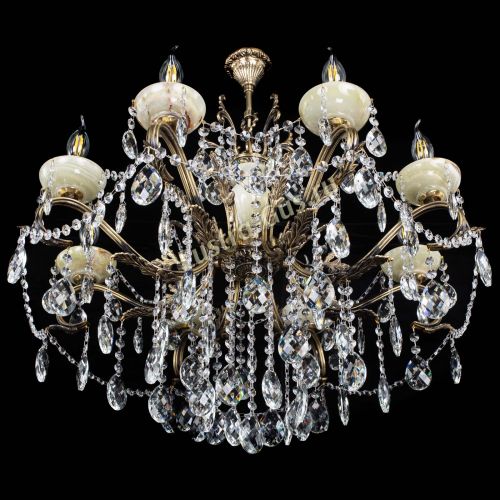 Люстра бронзовая Алфея Оникс №8 баден в Кирове Гусь Хрустальный