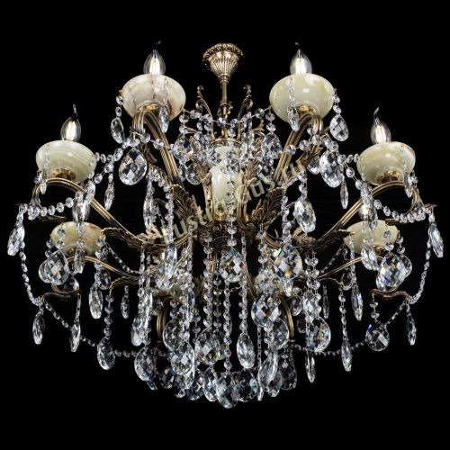 Люстра бронзовая Алфея Оникс №8 баден в Кирове Гусь Хрустальный