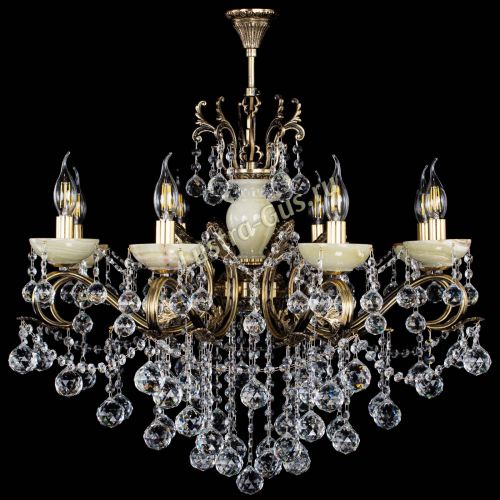 Люстра бронзовая Алфея Оникс №8 шары в Кирове Гусь Хрустальный