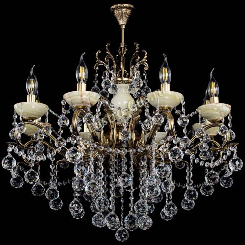 Люстра бронзовая Алфея Оникс №8 шары в Кирове Гусь Хрустальный