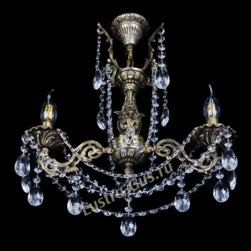 Бронзовая люстра Ариадна №2 Журавлик в Кирове Гусь Хрустальный