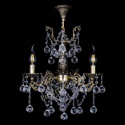 Бронзовая люстра Ариадна №3 Шар в Кирове Гусь Хрустальный