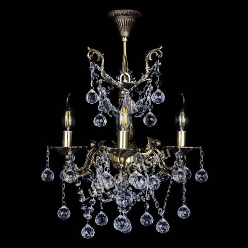 Бронзовая люстра Ариадна №3 Шар в Кирове Гусь Хрустальный