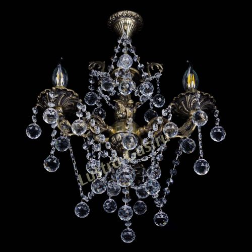 Бронзовая люстра Ариадна №3 Шар в Кирове Гусь Хрустальный