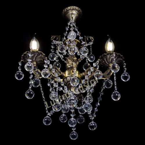 Бронзовая люстра Ариадна №3 Шар в Кирове Гусь Хрустальный