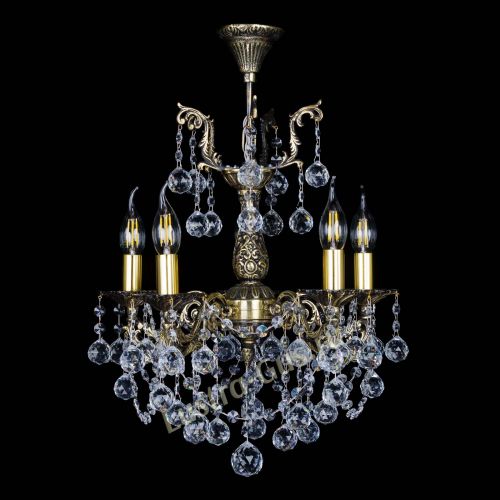 Бронзовая люстра Ариадна №5 Шар в Кирове Гусь Хрустальный