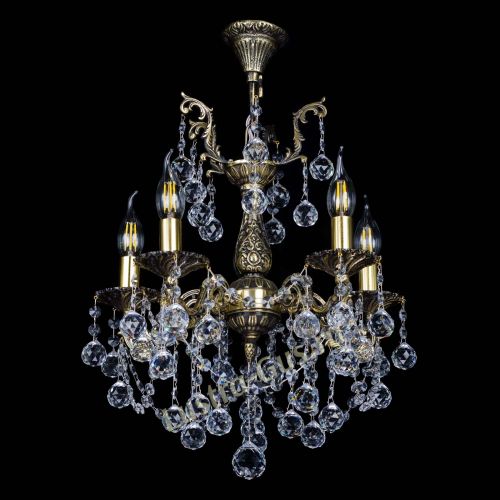 Бронзовая люстра Ариадна №5 Шар в Кирове Гусь Хрустальный