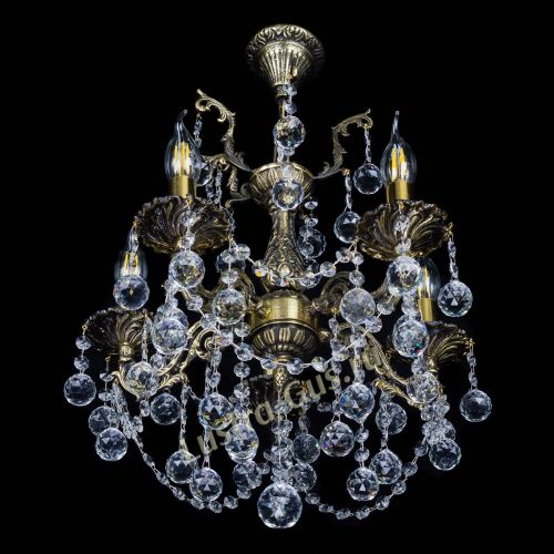 Бронзовая люстра Ариадна №5 Шар в Кирове Гусь Хрустальный