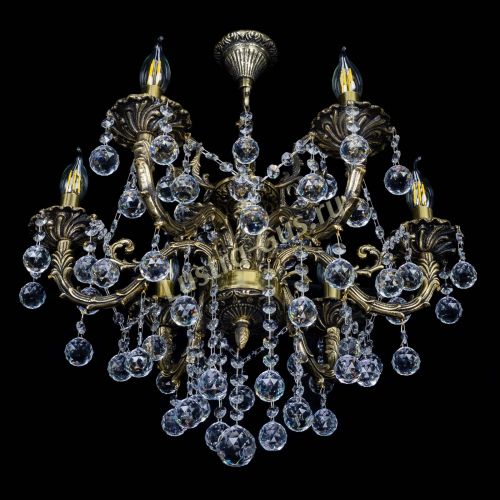 Бронзовая люстра Артемида №6 шар в Кирове Гусь Хрустальный