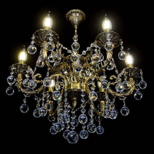 Бронзовая люстра Артемида №6 шар в Кирове Гусь Хрустальный