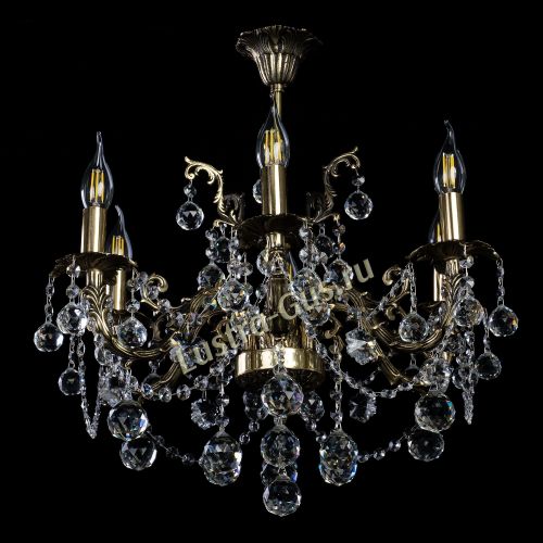 Бронзовая люстра Артемида шар в Кирове Гусь Хрустальный