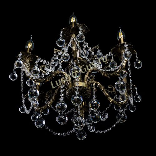 Бронзовая люстра Артемида шар в Кирове Гусь Хрустальный