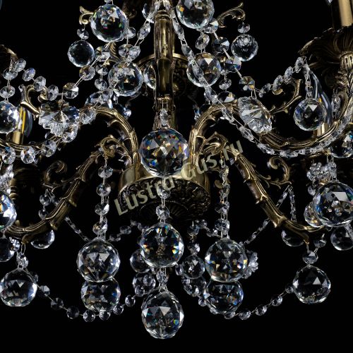 Бронзовая люстра Артемида шар в Кирове Гусь Хрустальный