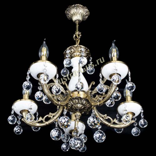 Люстра бронзовая Атланта из мрамора №5/1 Шар в Кирове Гусь Хрустальный
