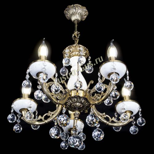 Люстра бронзовая Атланта из мрамора №5/1 Шар в Кирове Гусь Хрустальный