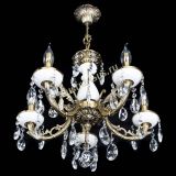 Люстра бронзовая Атланта из мрамора №5/1 Журавлик в Кирове