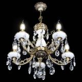 Люстра бронзовая Атланта из мрамора №5/1 Журавлик в Кирове