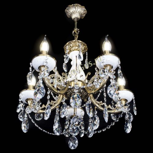 Люстра бронзовая Атланта из мрамора Баден №5/3 в Кирове Гусь Хрустальный