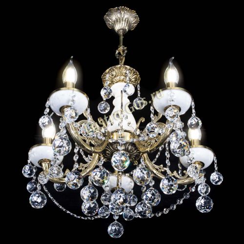 Люстра бронзовая Атланта из мрамора №5/3 Шар в Кирове Гусь Хрустальный