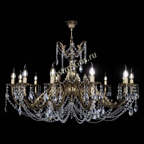 Люстра бронзовая Делия №12 лучик в Кирове Гусь Хрустальный