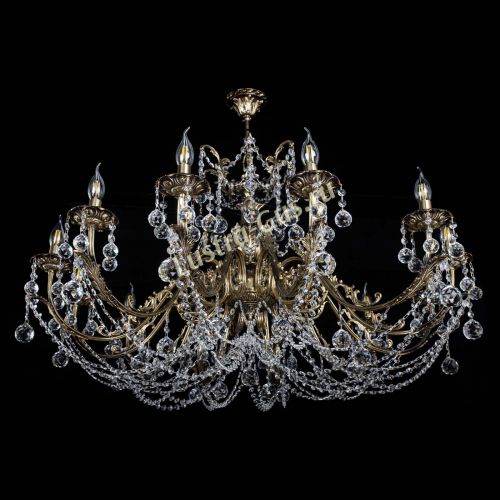 Люстра бронзовая Делия №12 шар в Кирове Гусь Хрустальный