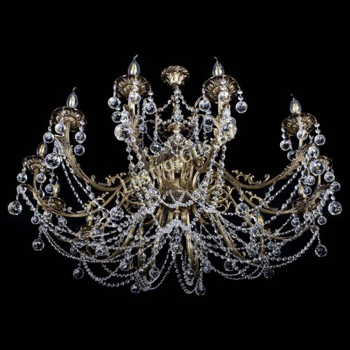 Люстра бронзовая Делия №12 шар в Кирове Гусь Хрустальный