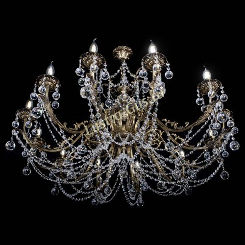 Люстра бронзовая Делия №12 шар в Кирове Гусь Хрустальный