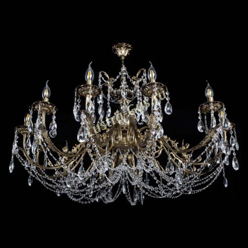 Люстра бронзовая Делия №12 журавлик в Кирове Гусь Хрустальный