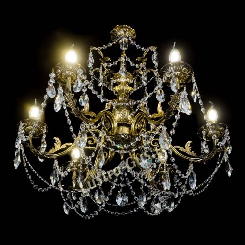 Люстра бронзовая Делия №6 лучик в Кирове Гусь Хрустальный