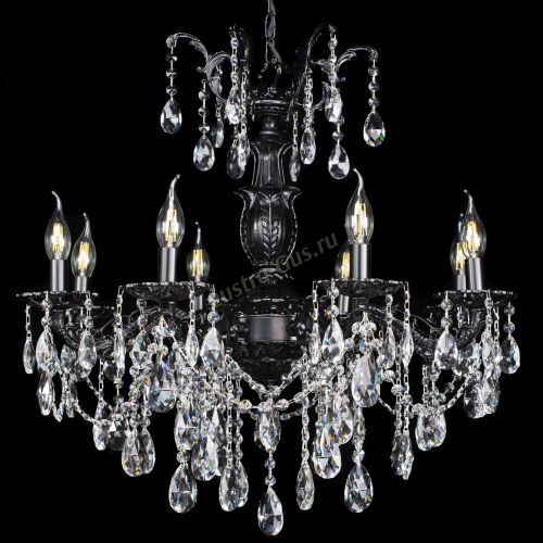 Люстра бронзовая Делия №8 журавлик черная в Кирове Гусь Хрустальный