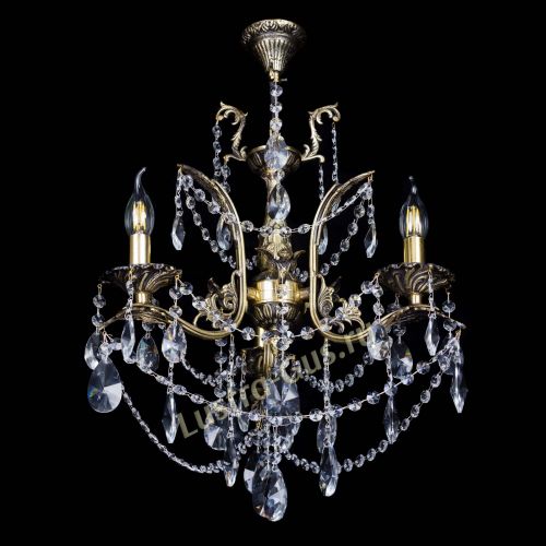 Бронзовая люстра Гелла №3 лучик в Кирове Гусь Хрустальный