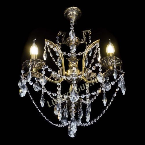 Бронзовая люстра Гелла №3 лучик в Кирове Гусь Хрустальный