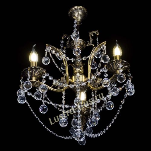 Бронзовая люстра Гелла №3 шар в Кирове Гусь Хрустальный