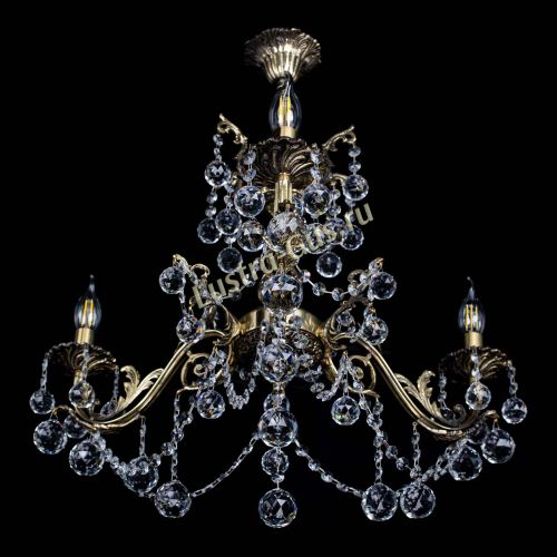 Люстра бронзовая Кассандра №3 шар в Кирове Гусь Хрустальный