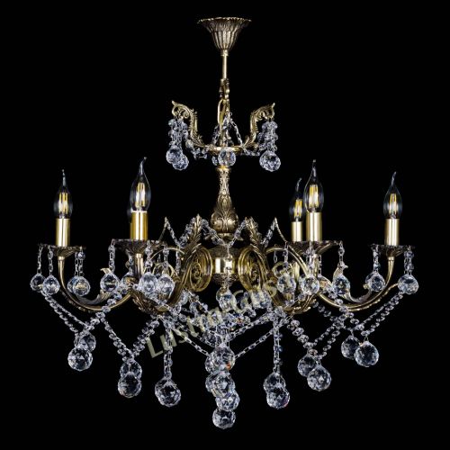 Бронзовая люстра Кассандра №6/2 шар в Кирове Гусь Хрустальный