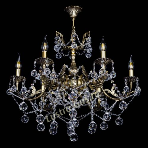 Бронзовая люстра Кассандра №6/2 шар в Кирове Гусь Хрустальный