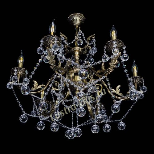 Бронзовая люстра Кассандра №6/2 шар в Кирове Гусь Хрустальный