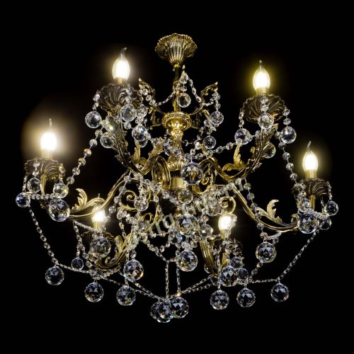 Бронзовая люстра Кассандра №6/2 шар в Кирове Гусь Хрустальный