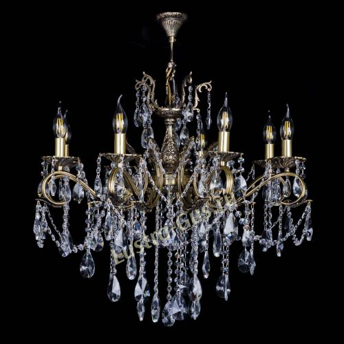 Бронзовая люстра Мелания №8/2 лучик в Кирове Гусь Хрустальный